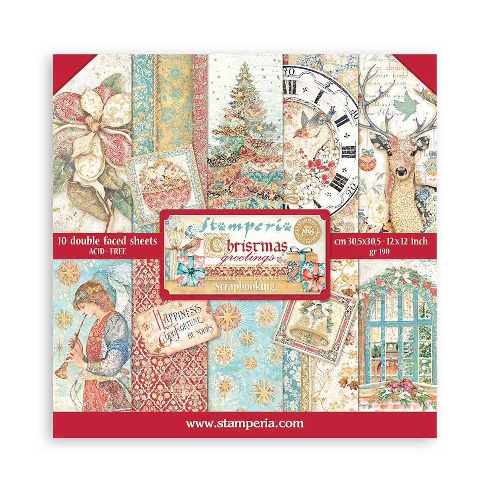 Stamperia Christmas Greetings - 12x12 Paper Pack