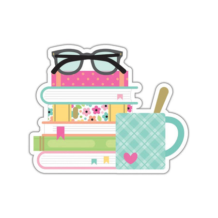 Doodlebug Design Hello Again - Bookworm Cardstock Sticker