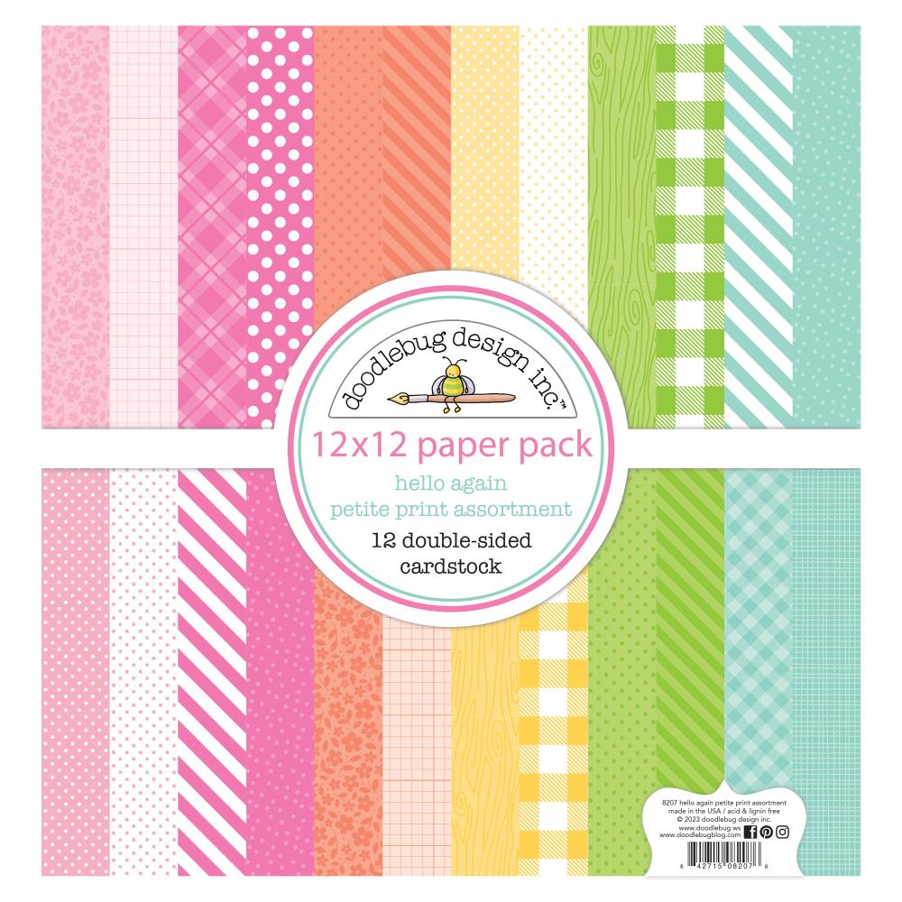 Doodlebug Design Hello Again - Petite Prints 12x12 Paper Pack