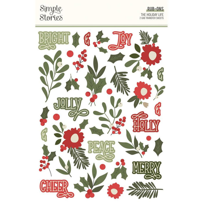 Simple Stories The Holiday Life - Rub-Ons