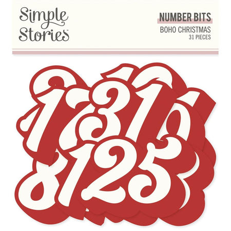 Simple Stories Boho Christmas - Number Die Cuts