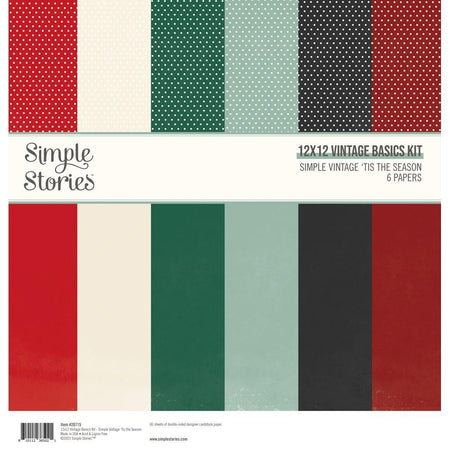 Simple Stories Simple Vintage 'Tis The Season - 12x12 Basics Kit