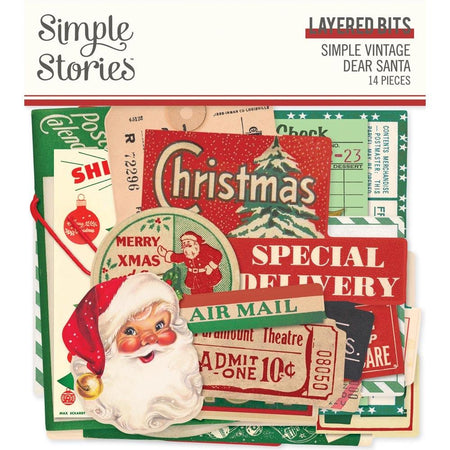 Simple Stories Simple Vintage Dear Santa - Layered Bits & Pieces