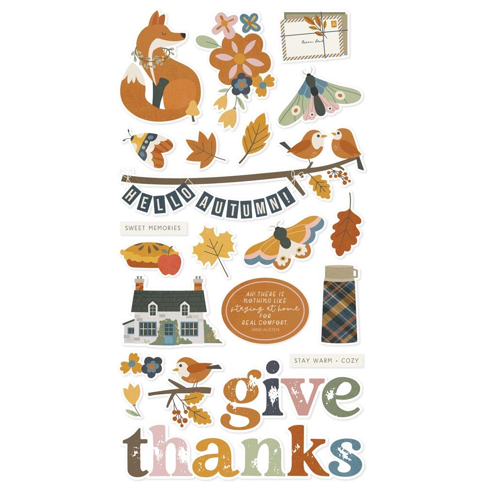 Simple Stories Acorn Lane - Chipboard Stickers