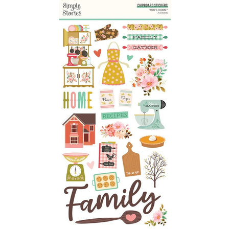 Simple Stories What's Cookin' - Chipboard Stickers