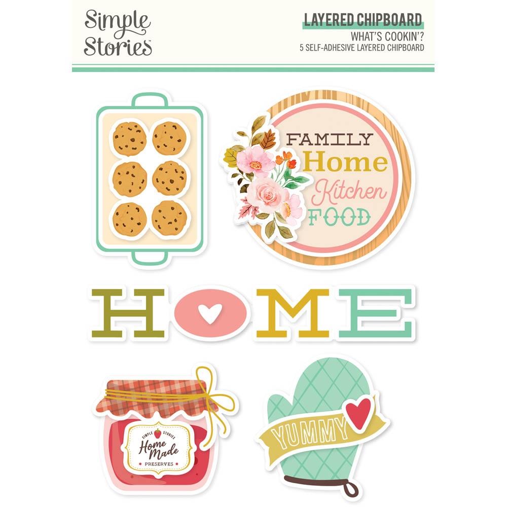 Simple Stories What's Cookin' - Layered Chipboard