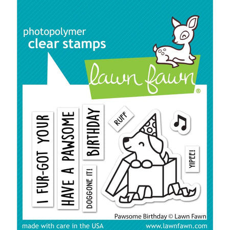 Lawn Fawn Clear Stamps - Pawsome Birthday