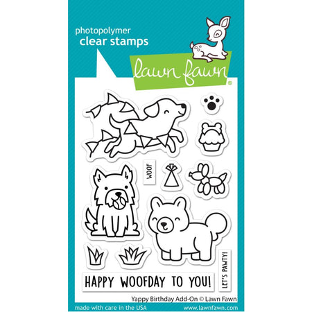 Lawn Fawn Clear Stamps - Yappy Birthday Add On Stamps