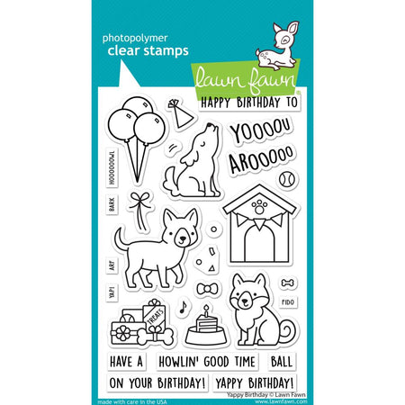 Lawn Fawn Clear Stamps - Yappy Birthday