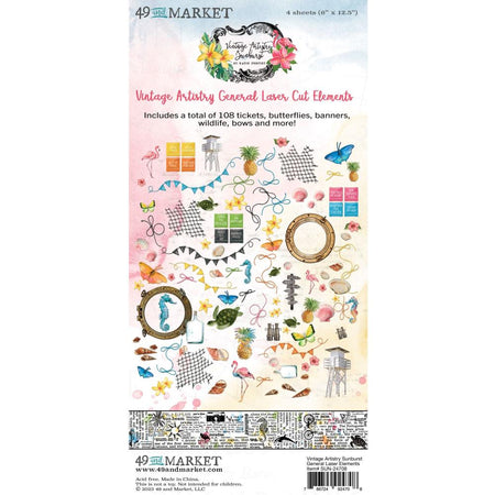 49 & Market Vintage Artistry Sunburst - General Laser Cut Outs