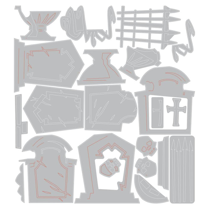 Sizzix Tim Holtz Thinlits Die - Graveyard Colorize