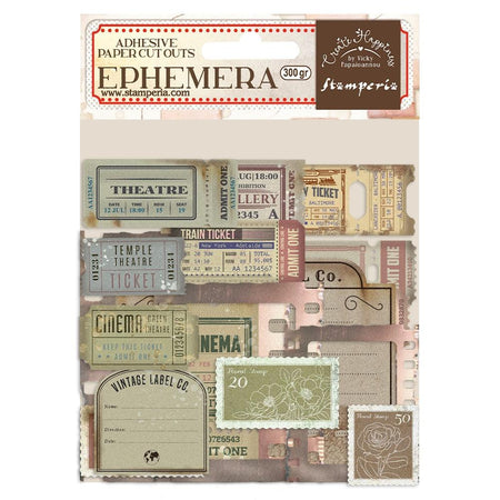 Stamperia Create Happiness - Christmas Tickets Adhesive Paper Ephemera