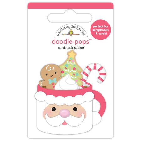 Doodlebug Design Gingerbread Kisses - Christmas Cocoa Doodle-Pops 3D Sticker