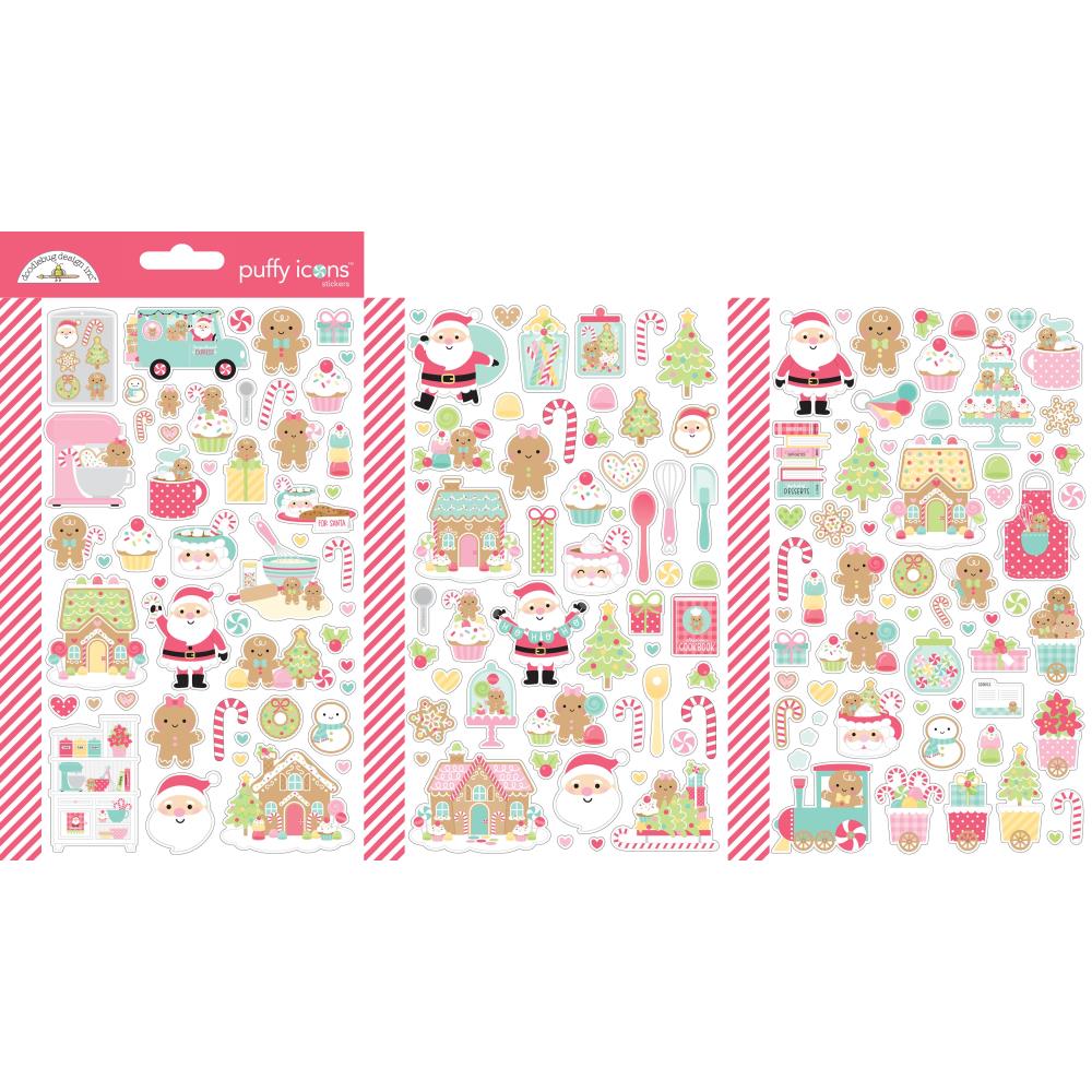 Doodlebug Design Gingerbread Kisses - Mini Icon Stickers