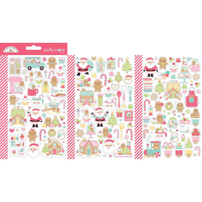 Doodlebug Design Gingerbread Kisses - Mini Icon Stickers