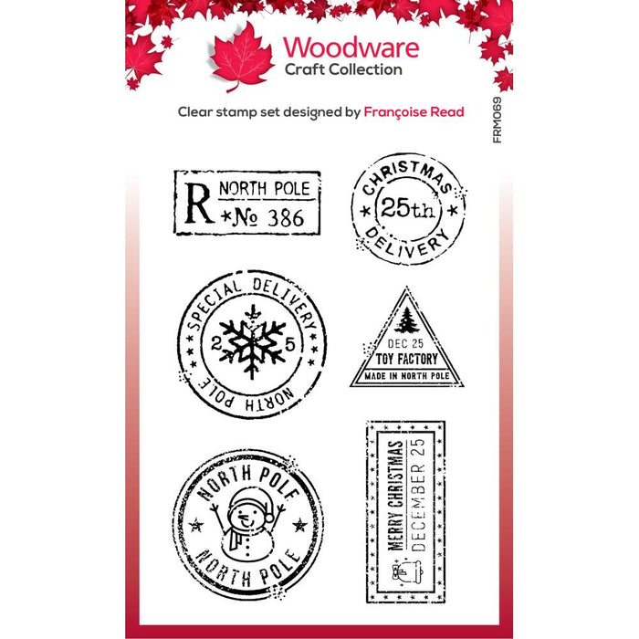 Woodware Clear Magic Stamp - Christmas Postmarks
