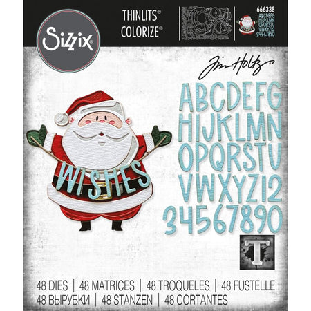 Sizzix Tim Holtz Thinlits Die - Santa Greetings Colorize