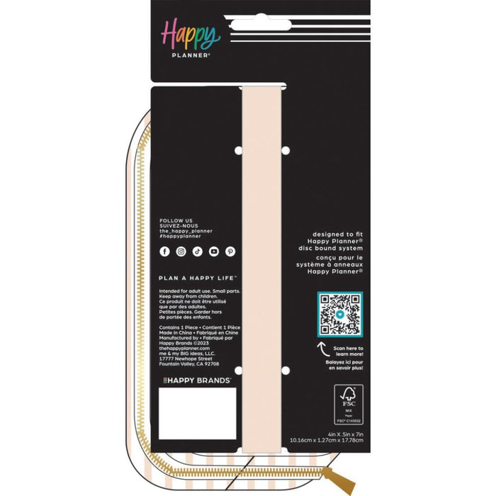 Me & My Big Ideas Happy Planner - Peachy Stripes Zipper Pouch