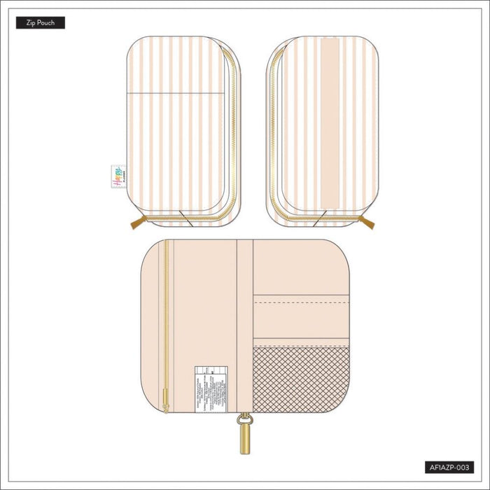 Me & My Big Ideas Happy Planner - Peachy Stripes Zipper Pouch
