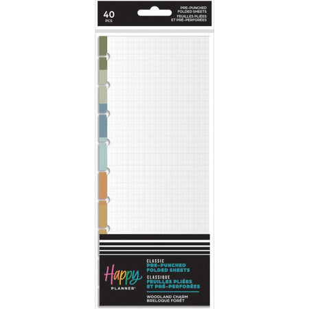 Me & My Big Ideas Happy Planner - Woodland Charm Classic Folded Fill Paper