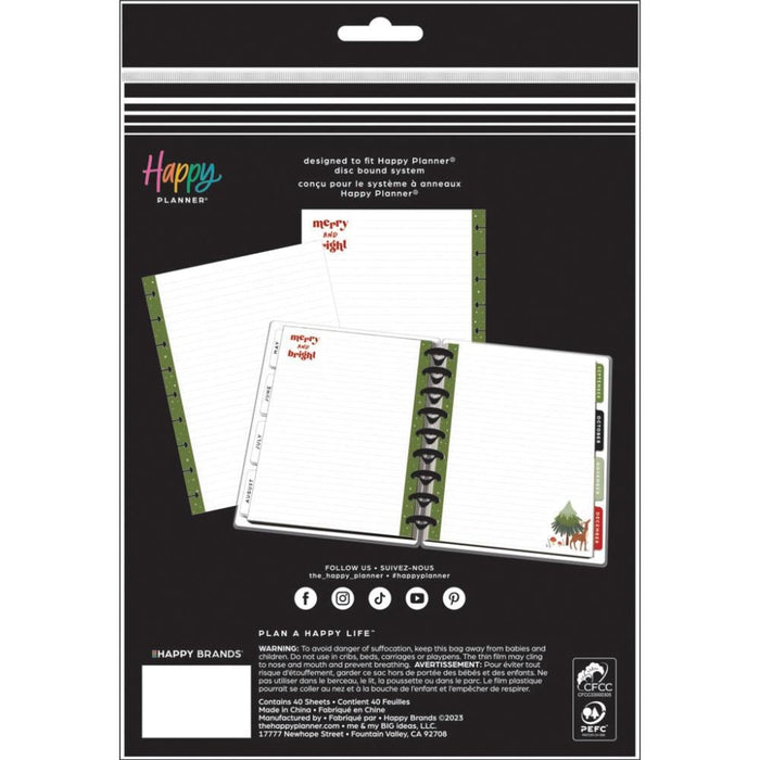 Me & My Big Ideas Happy Planner - Woodland Seasons Christmas Classic Fill Paper