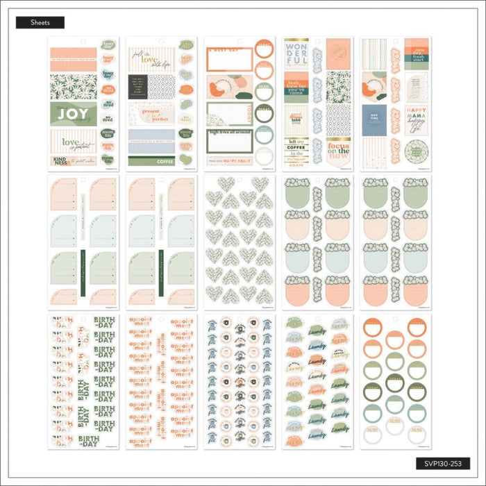 Me & My Big Ideas Happy Planner - Apricot & Sage Sticker Value Pack