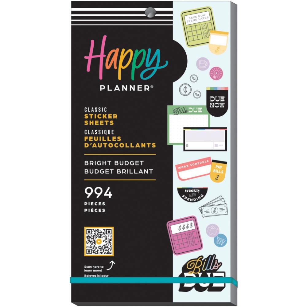 Me & My Big Ideas Happy Planner - Bright Budget Sticker Value Pack ...