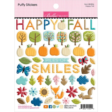 Bella Blvd One Fall Day - Happy Fall Puffy Stickers