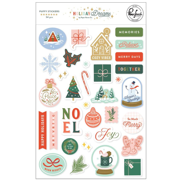 Pinkfresh Studio Holiday Dreams - Puffy Stickers
