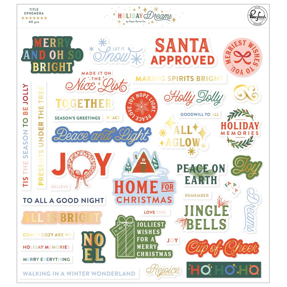 Pinkfresh Studio Holiday Dreams - Title Ephemera