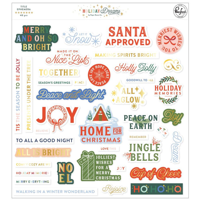 Pinkfresh Studio Holiday Dreams - Title Ephemera