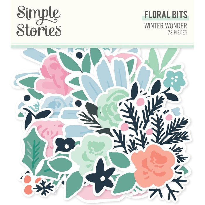 Simple Stories Winter Wonder - Floral Bits & Pieces