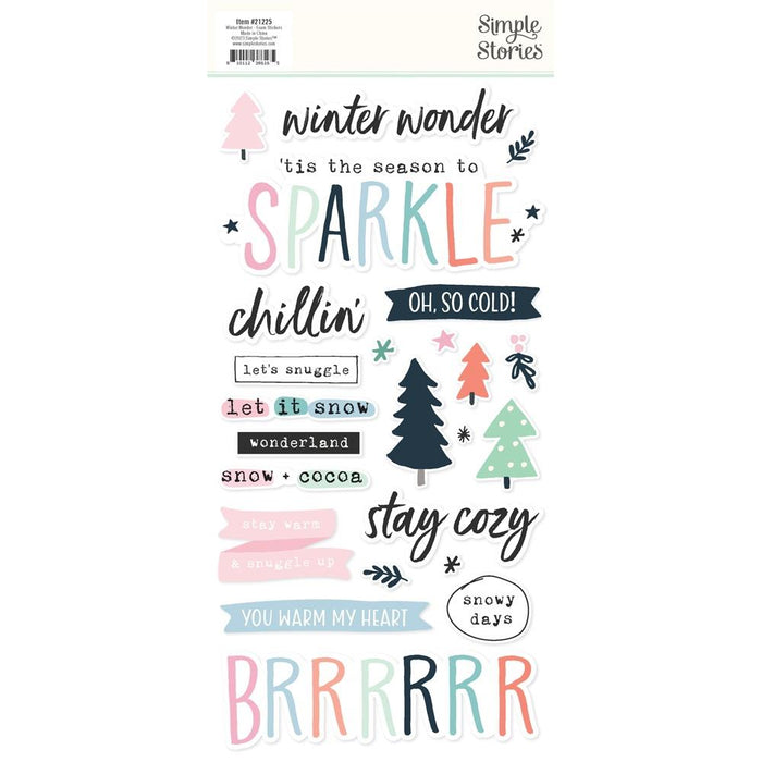 Simple Stories Winter Wonder - Foam Stickers