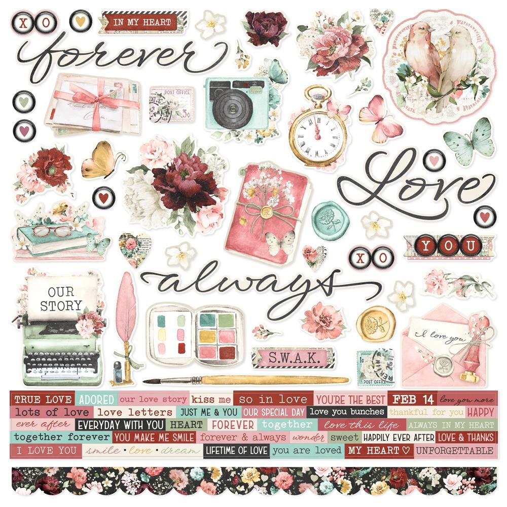 Simple Stories Simple Vintage Love Story - Cardstock Stickers