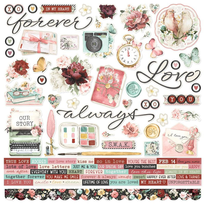 Simple Stories Simple Vintage Love Story - Cardstock Stickers