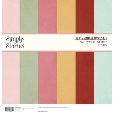 Simple Stories Simple Vintage Love Story - 12x12 Basics Kit