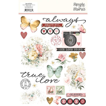 Simple Stories Simple Vintage Love Story - Layered Chipboard