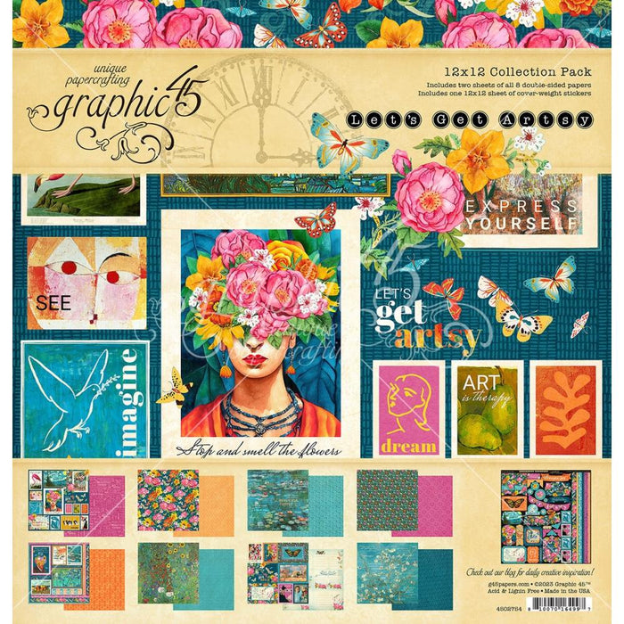 Graphic 45 Let's Get Artsy - 12x12 Collection Pack