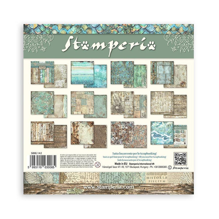 Stamperia Songs Of The Sea - 12x12 Backgrounds Paper Pack
