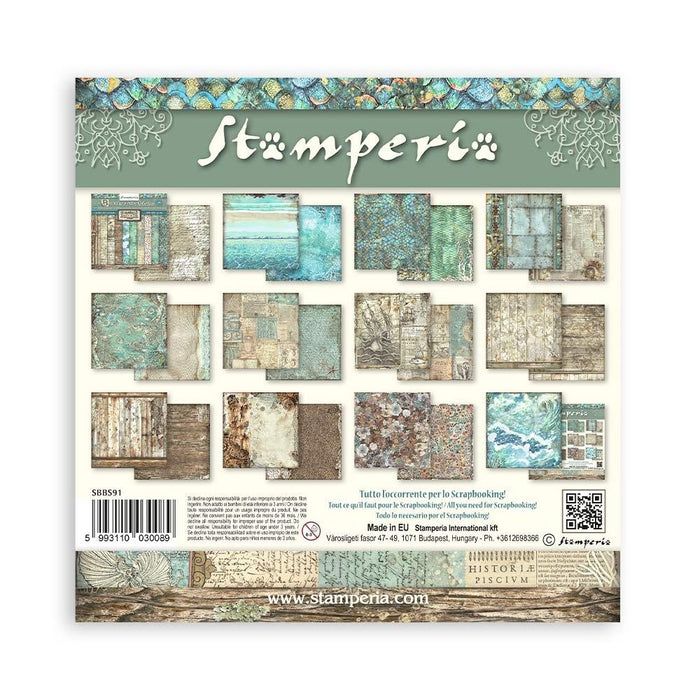 Stamperia Songs Of The Sea - 8x8 Backgrounds Paper Pack