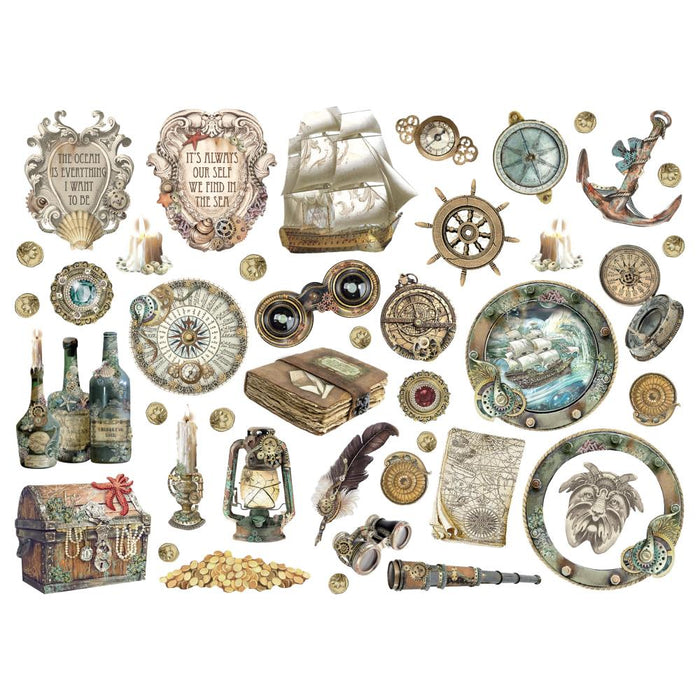 Stamperia Songs Of The Sea - Ship & Treasures Die-Cuts
