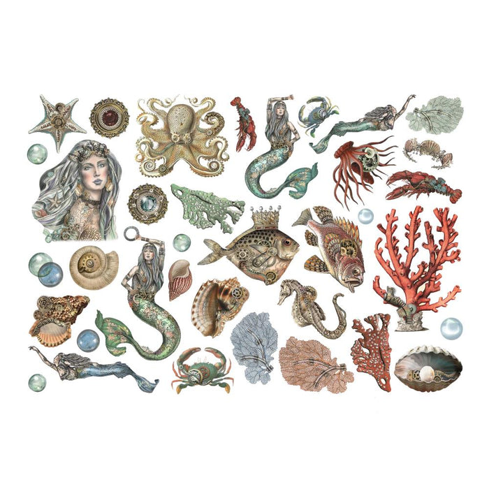 Stamperia Songs Of The Sea - Mermaid Adhesive Paper Ephemera