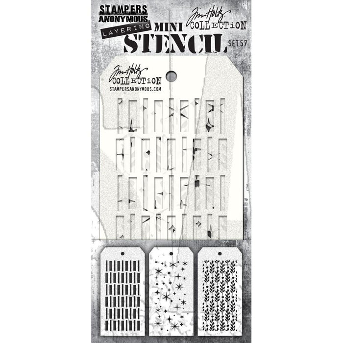 Tim Holtz Mini Layering Stencil - Set 57