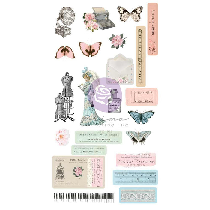 Prima French Blue - Puffy Stickers