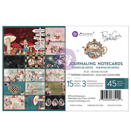 Prima Lost In Wonderland - 4 x 6 Journaling Notecards