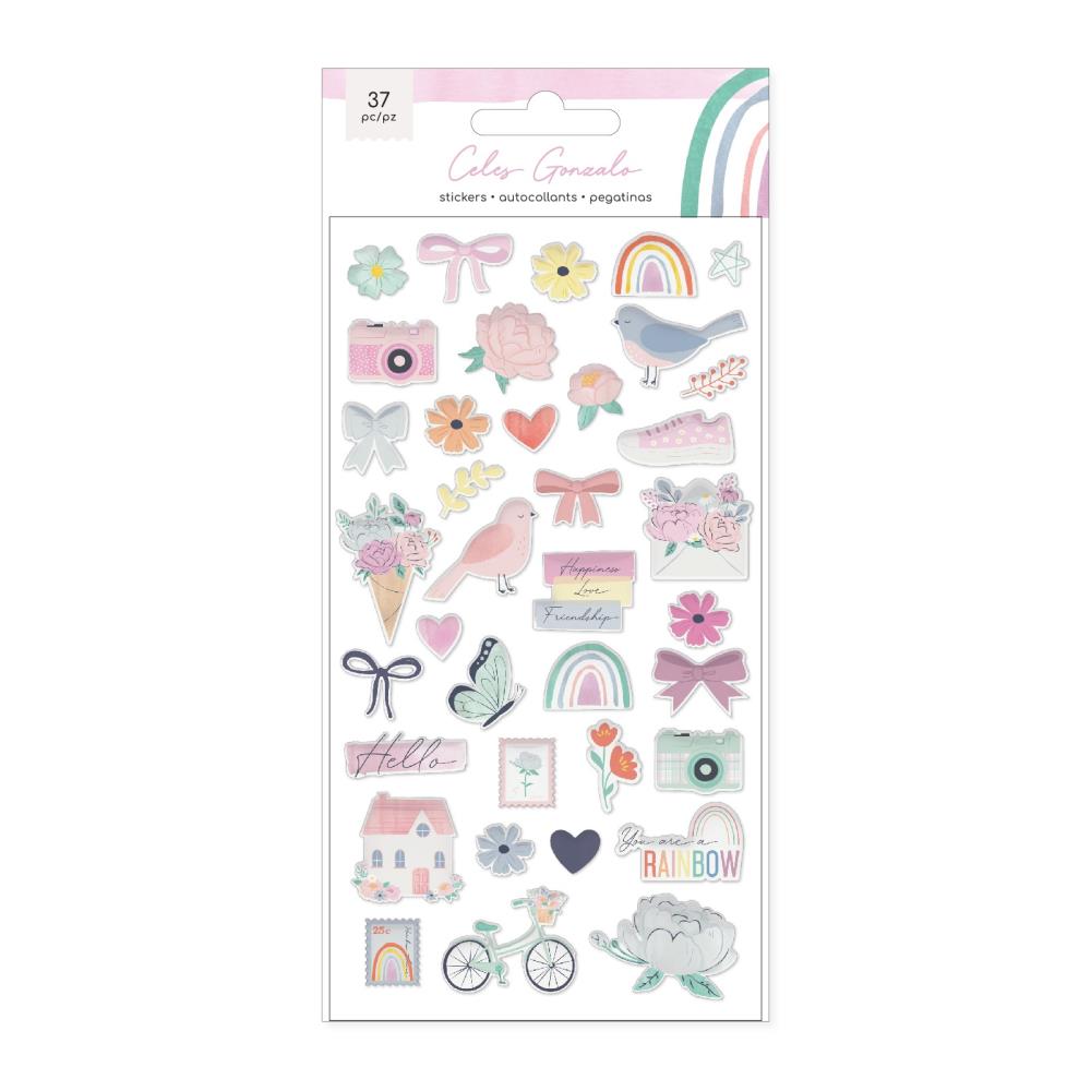 American Crafts Rainbow Avenue - Puffy Stickers
