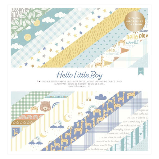 American Crafts Hello Little Boy - 12x12 Pad