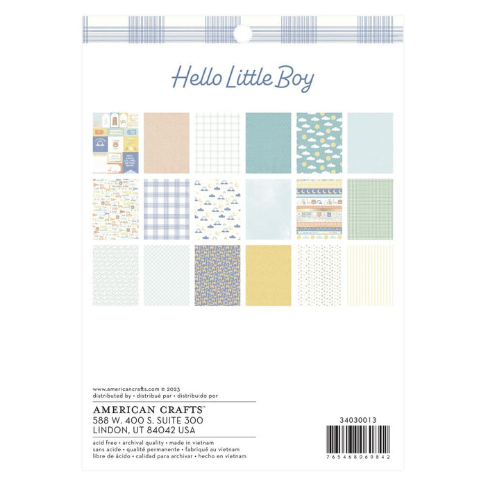 American Crafts Hello Little Boy - 6x8 Pad