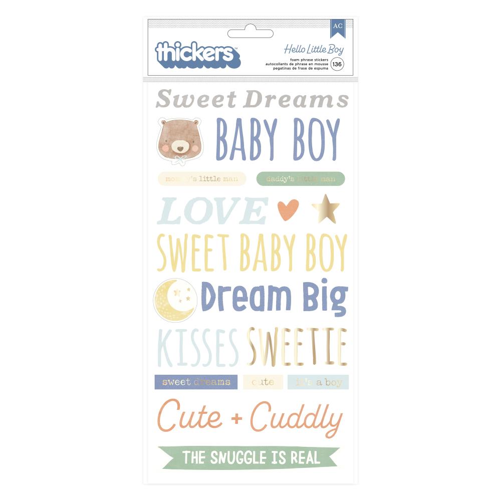 American Crafts Hello Little Boy - Phrase Thickers