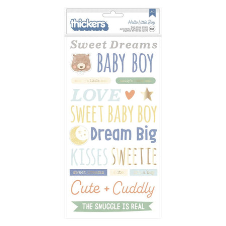American Crafts Hello Little Boy - Phrase Thickers